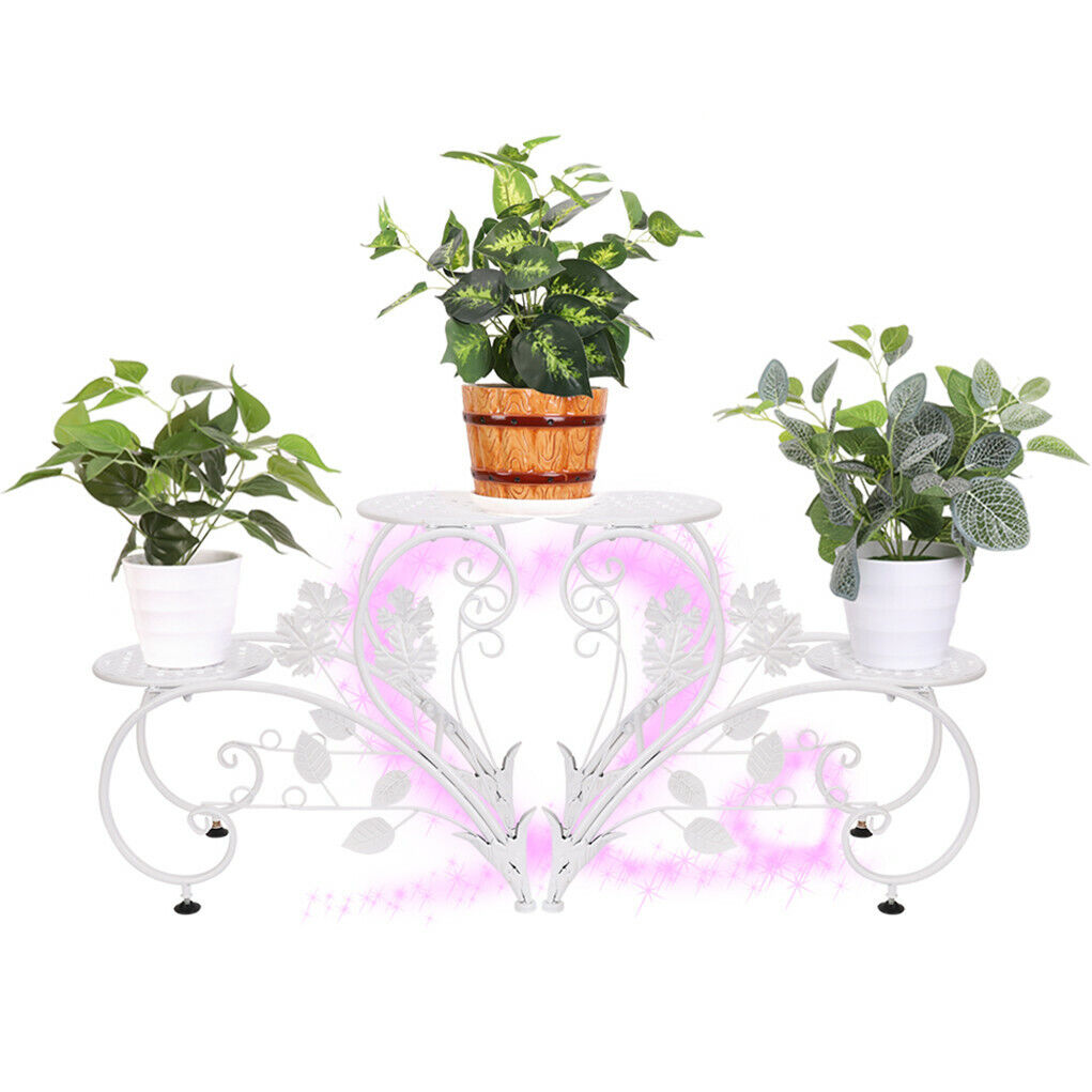 Outdoor Indoor Metal Flower Pots Planter Plant Stands Garden Shelf Racks - Image 3