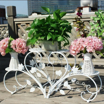 Outdoor Indoor Metal Flower Pots Planter Plant Stands Garden Shelf Racks - Image 4