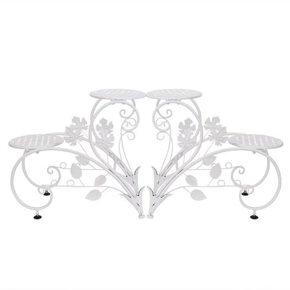 Outdoor Indoor Metal Flower Pots Planter Plant Stands Garden Shelf Racks - Image 5
