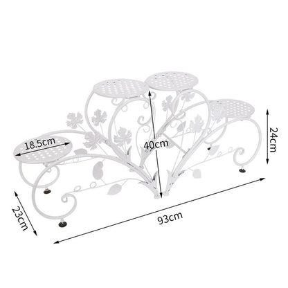Outdoor Indoor Metal Flower Pots Planter Plant Stands Garden Shelf Racks - Image 6