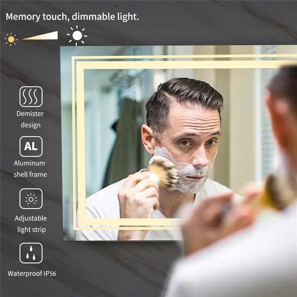LED Bathroom Mirror with Anti-Fog & Adjustable Lighting - Image 4