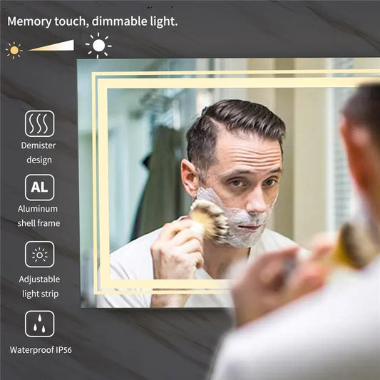 LED Bathroom Mirror with Anti-Fog & Adjustable Lighting - Image 4