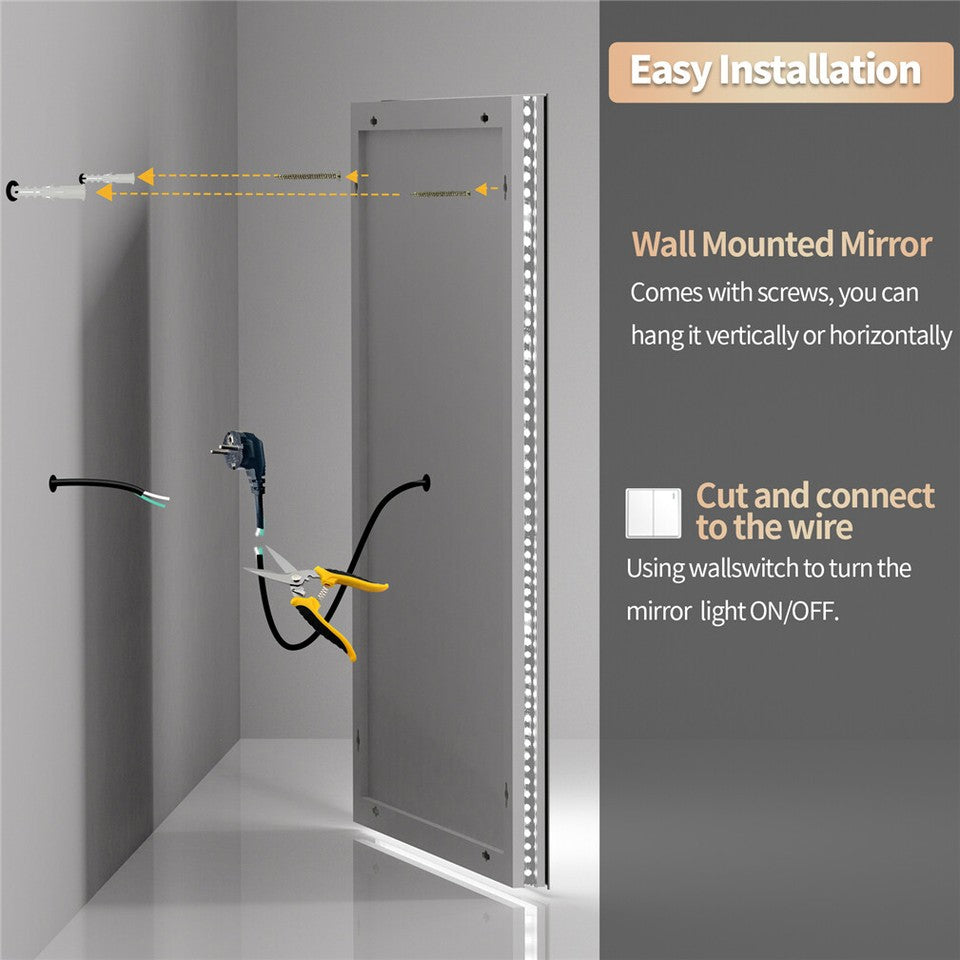 LED Bathroom Mirror with Anti-Fog & Adjustable Lighting - Image 9