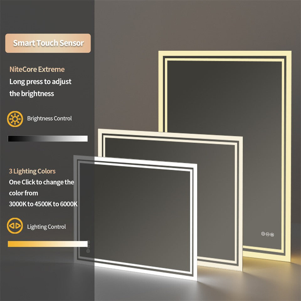LED Anti-Fog Wall-Mounted Bathroom Mirror - Image 5