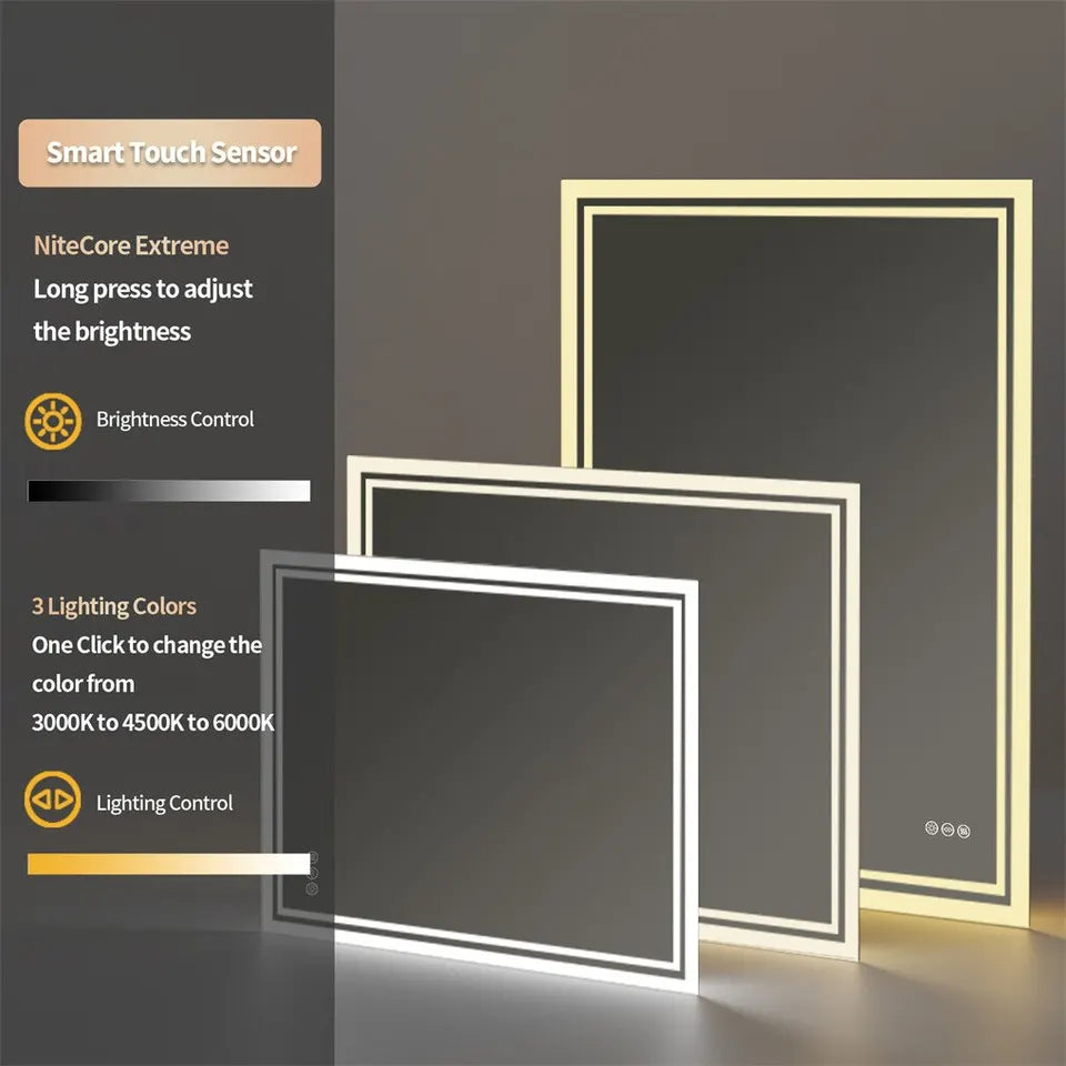 LED Anti-Fog Wall-Mounted Bathroom Mirror - Image 5