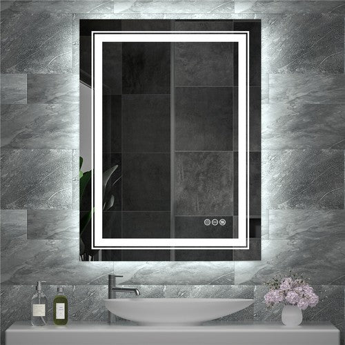 Modern Luxury: LED Mirror with Defogger 600*800mm Double LED - Image 2
