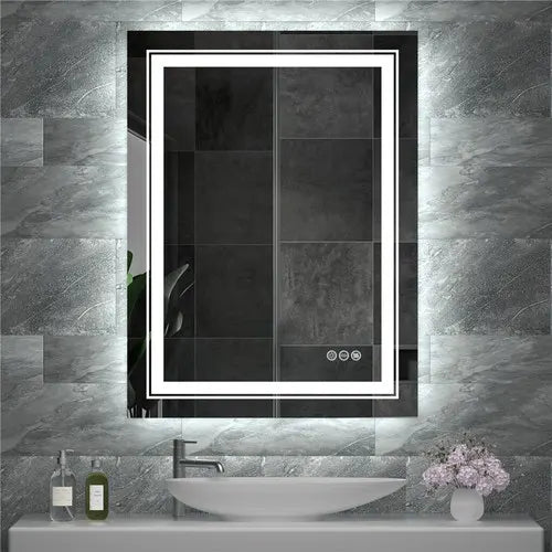 Modern Luxury: LED Mirror with Defogger 600*800mm Double LED - Image 2