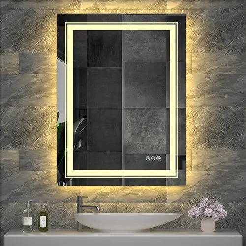 Modern Luxury: LED Mirror with Defogger 600*800mm Double LED - Image 3