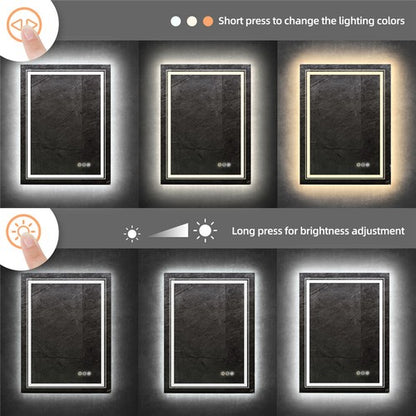 Modern Luxury: LED Mirror with Defogger 600*800mm Double LED - Image 9