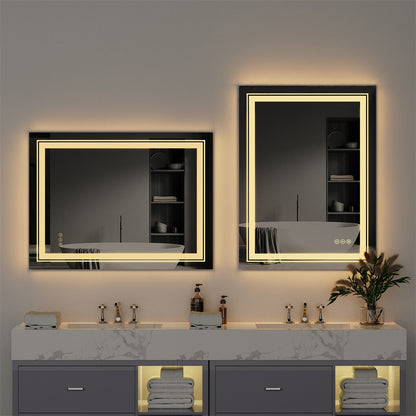 900*700MM Dimmable LED Bathroom Mirror Antifog Wall Mounted Vanity Makeup Mirror - Image 3