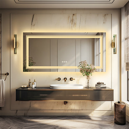 Fin 1200X800Mm Led Front Backlit Bathroom Mirror Fogless Anti-Aging Premium Hd Glass - Image 4