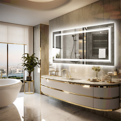 Fin 1200X800Mm Led Front Backlit Bathroom Mirror Fogless Anti-Aging Premium Hd Glass - Image 5