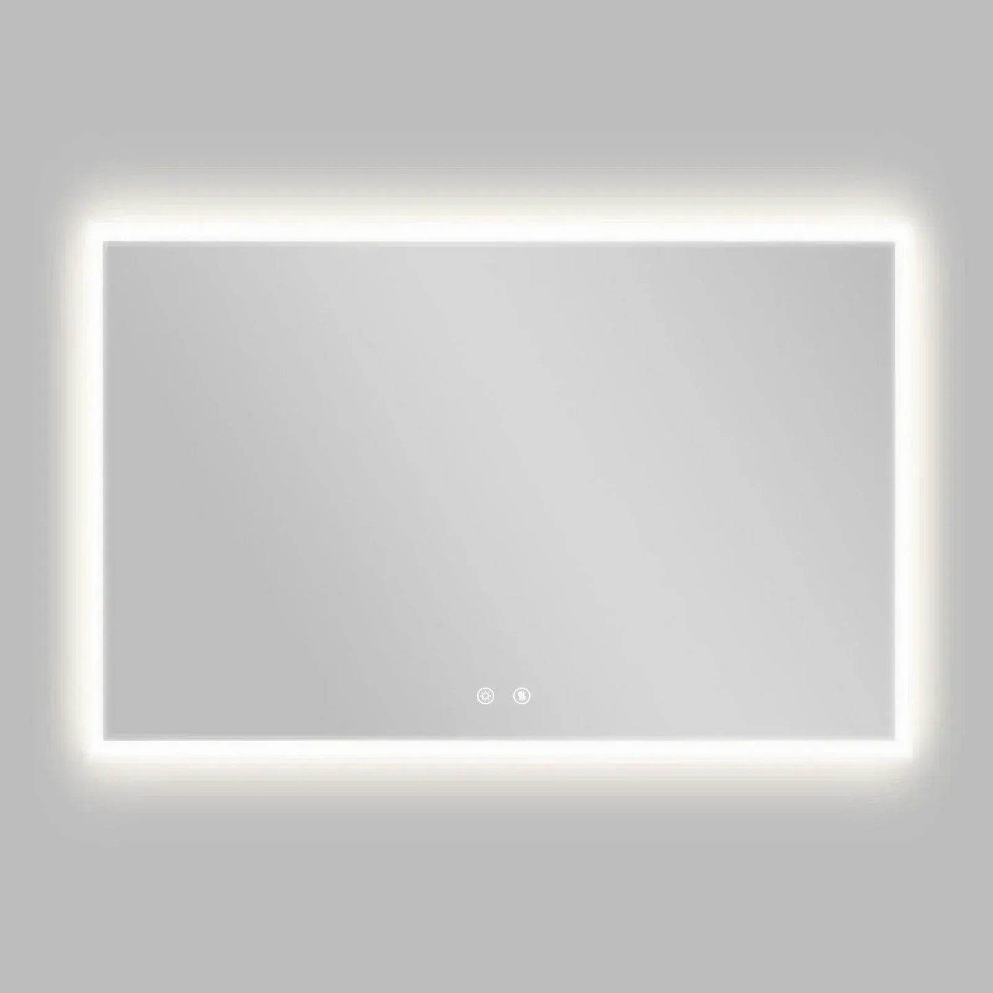 Smart LED Bathroom Mirror Anti-Fog Wall Mounted Vanity Mirror with 3 Color Dimmable Lights Touch Sensor 120x70cm