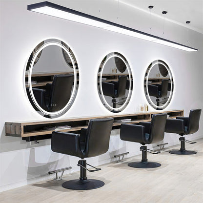 60x80cm Oval Backlit + Front LED Bathroom Mirror Dimmable Shatter-Proof Vanity Mirror - Image 4