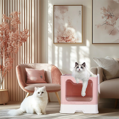 Xxl Large Cat Litter Box Self-Cleaning No Smell Pet Toilet Box With Tray & Scoop - Image 6