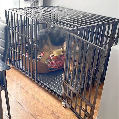 Heavy Duty Dog Cage with Lock & Bottom Tray - Image 2