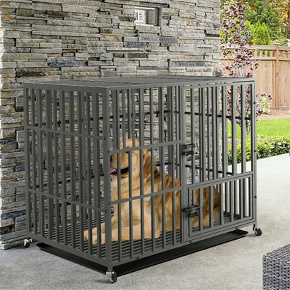 Heavy Duty Dog Cage with Lock & Bottom Tray - Image 6