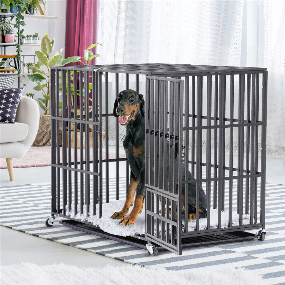Heavy Duty Dog Cage with Lock & Bottom Tray - Image 7
