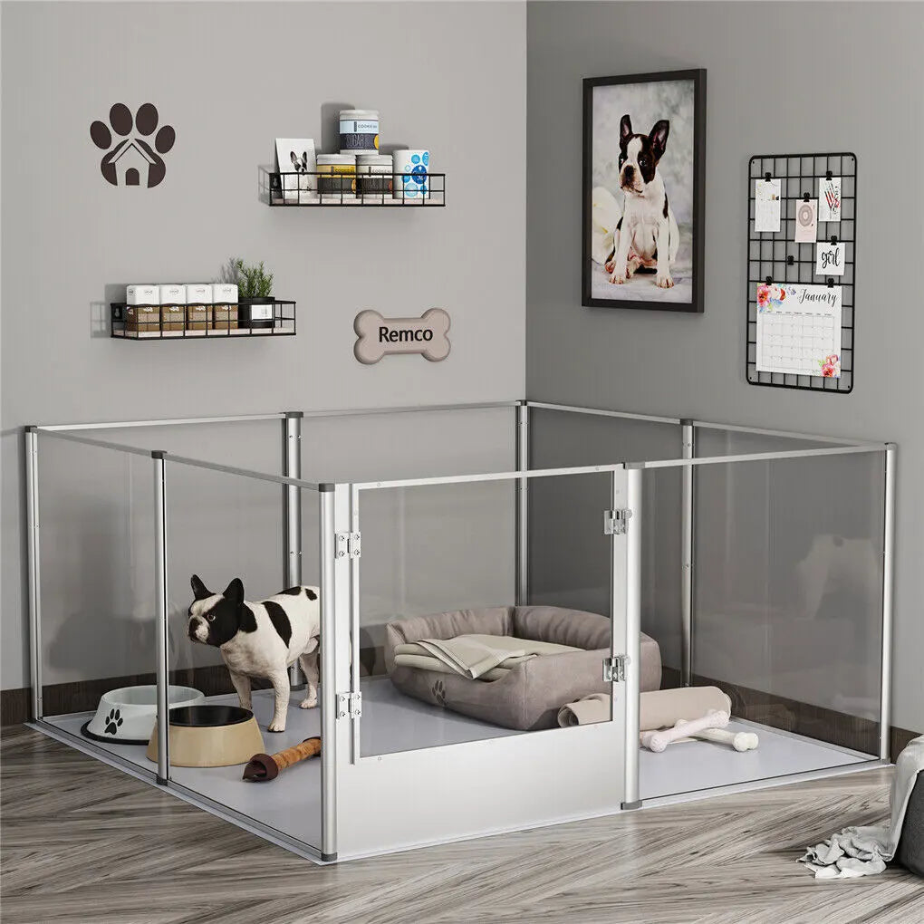 Versatile Sleek Thick Acrylic Pet Playpen Dog Puppies Run Kennel Rabbit Play Pen - Image 3