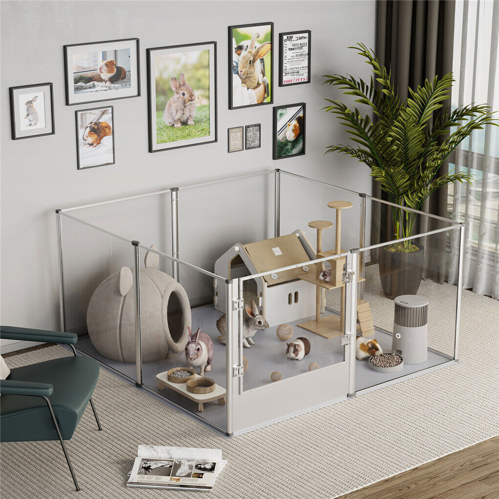 Versatile Sleek Thick Acrylic Pet Playpen Dog Puppies Run Kennel Rabbit Play Pen - Image 4
