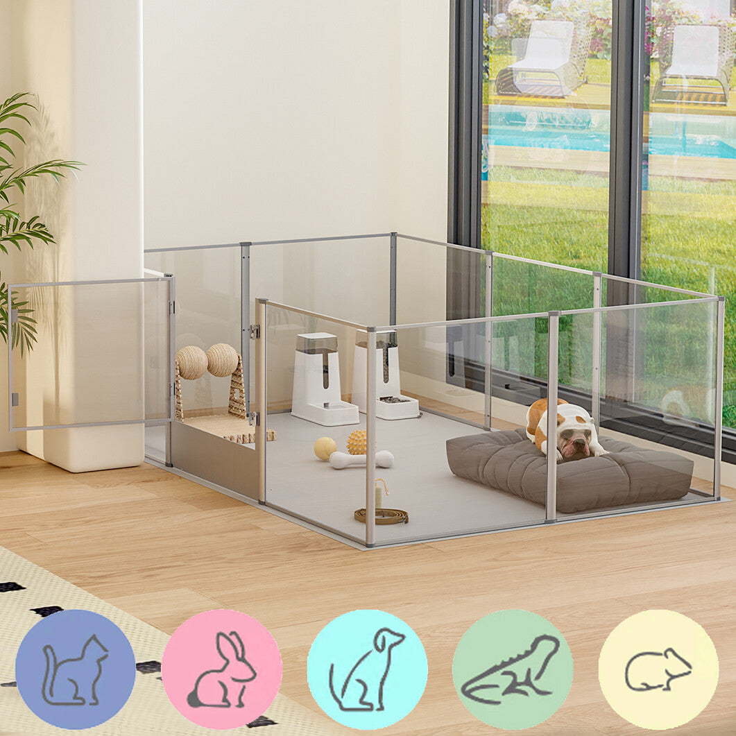 Versatile Sleek Thick Acrylic Pet Playpen Dog Puppies Run Kennel Rabbit Play Pen - Image 6