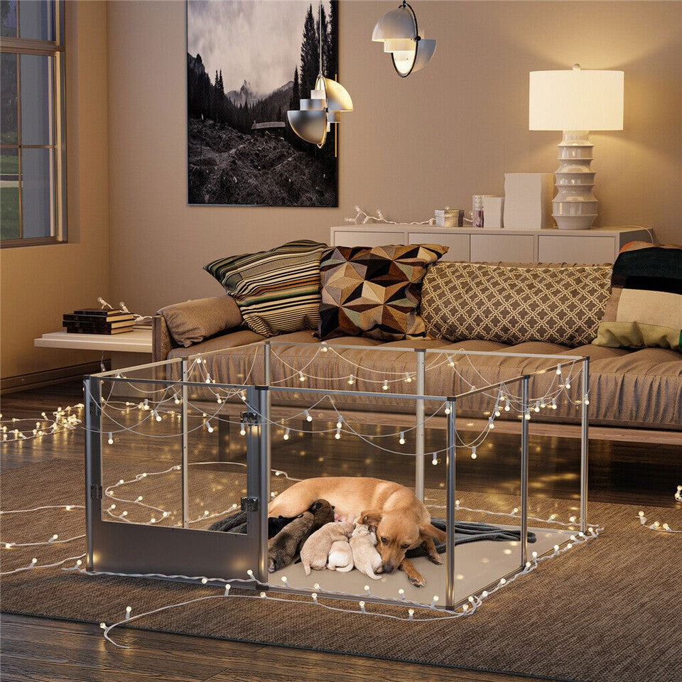 Versatile Sleek Thick Acrylic Pet Playpen Dog Puppies Run Kennel Rabbit Play Pen - Image 8
