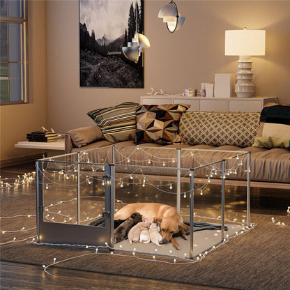 Versatile Sleek Thick Acrylic Pet Playpen Dog Puppies Run Kennel Rabbit Play Pen - Image 8