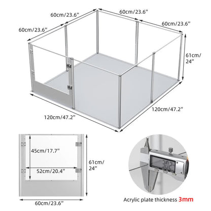 Versatile Sleek Thick Acrylic Pet Playpen Dog Puppies Run Kennel Rabbit Play Pen - Image 9