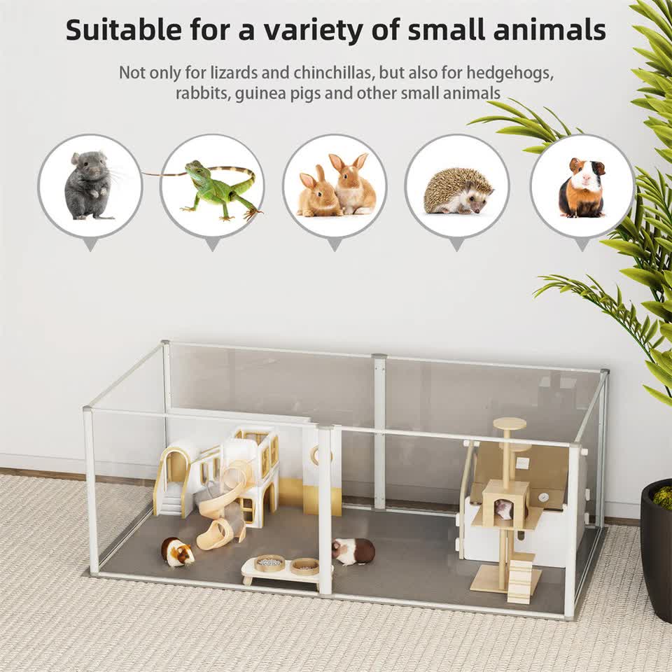 Large Acrylic Dog Playpen Fence Clear Pet Fertility Cage Fence Enclosure Playgroup - Image 4