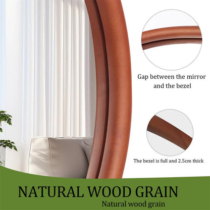 Large Wooden Frame Wall Mirror - Entryway & Hall Decor - Image 7