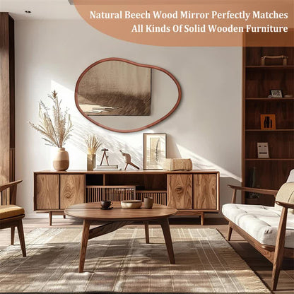 Large Wooden Frame Wall Mirror - Entryway & Hall Decor - Image 8