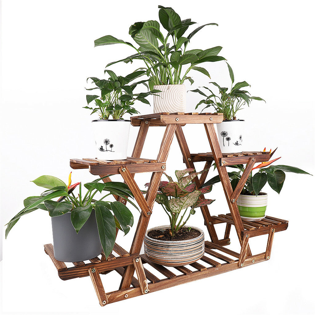 Upgraded Thick Wood Indoor Plant Stand with Flower Planter Shelves - Image 2