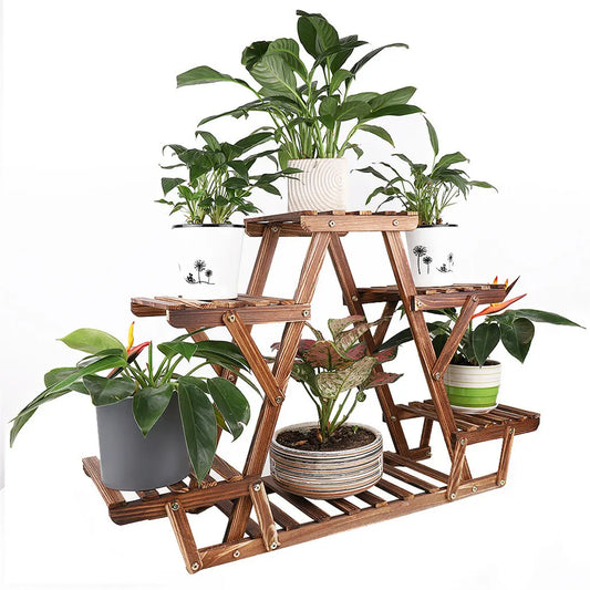 Upgraded Thick Wood Indoor Plant Stand with Flower Planter Shelves - Image 2
