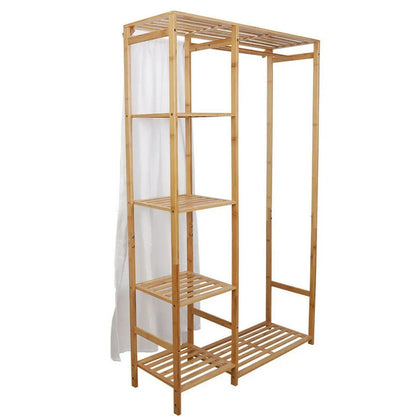 Open Wardrobe Clothes Rail Rack Hanging Garment Heavy Duty Organizer Coat Shelf - Image 7