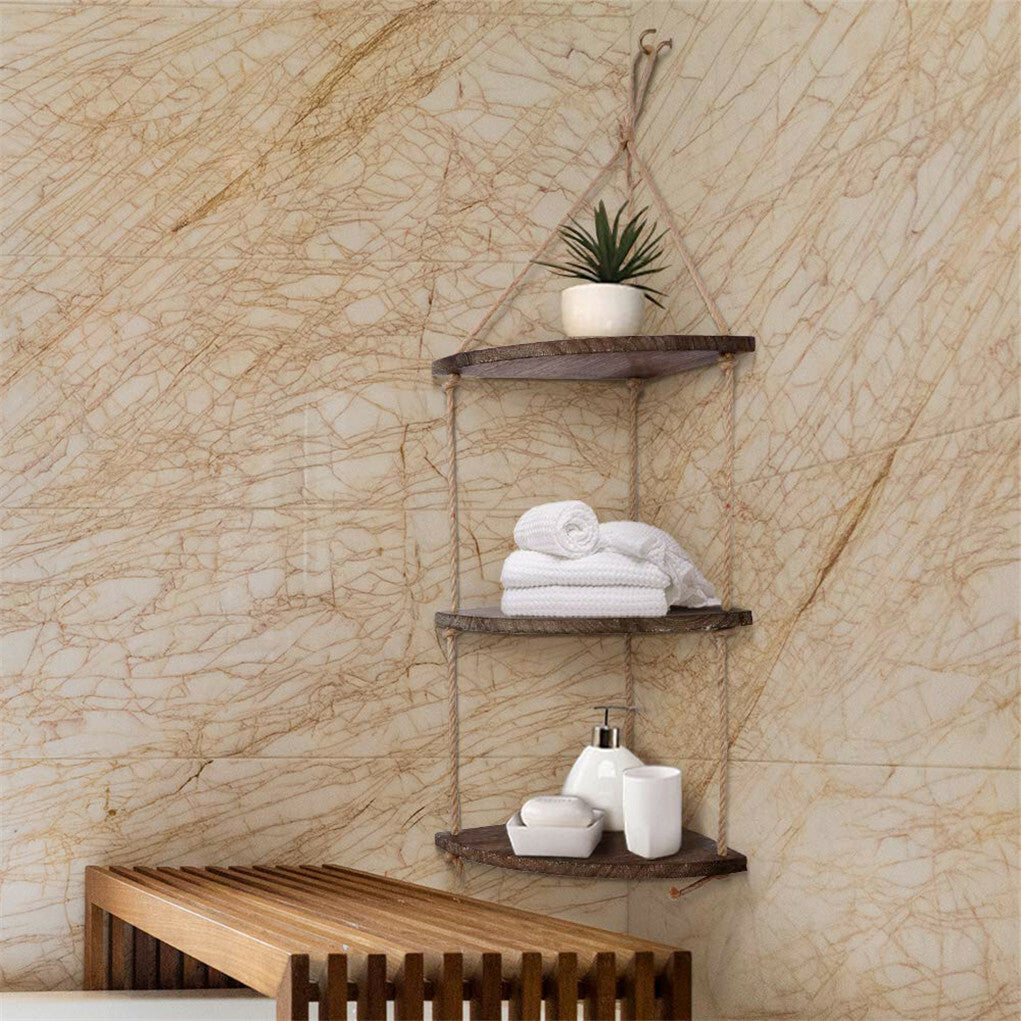 Bohemian Hanging Shelf Organizer 3 Tier Storage Rack - Image 6