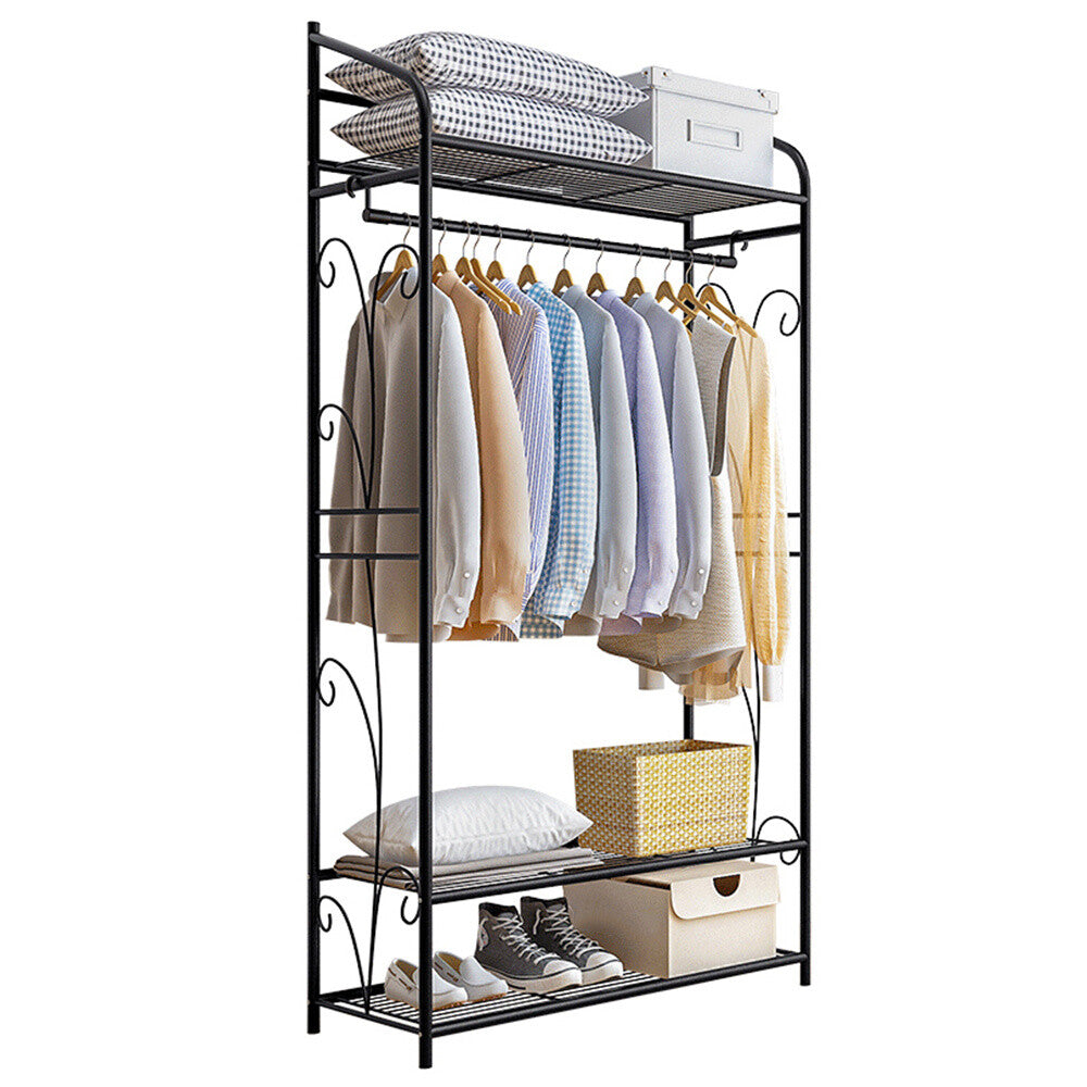 Extra Large Metal Clothes Rail Storage Dress Hanging Garment Rack Portable Stand - Image 2