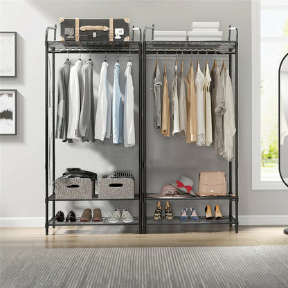 Extra Large Metal Clothes Rail Storage Dress Hanging Garment Rack Portable Stand - Image 4