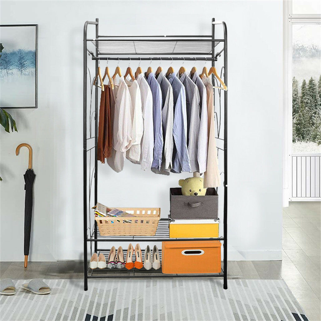 Extra Large Metal Clothes Rail Storage Dress Hanging Garment Rack Portable Stand - Image 6