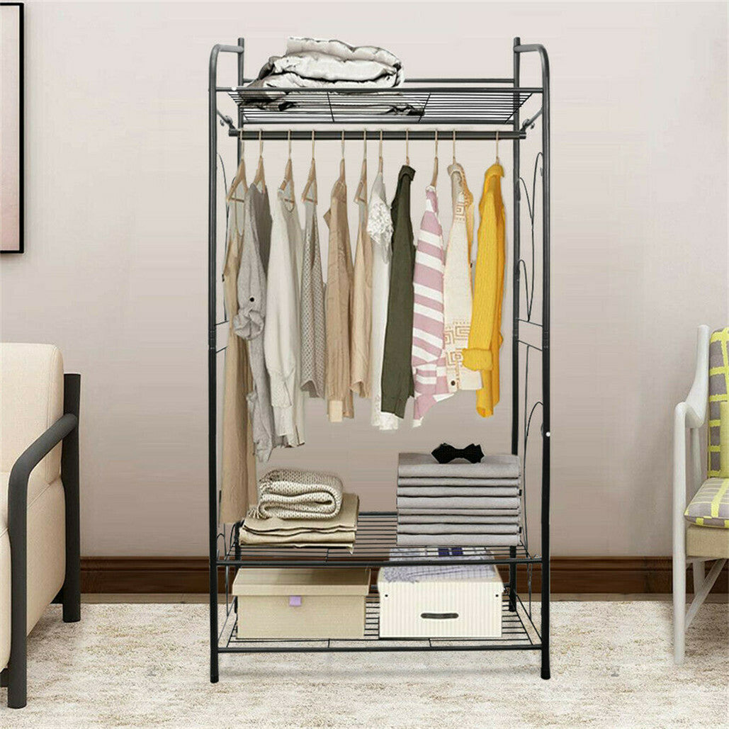 Extra Large Metal Clothes Rail Storage Dress Hanging Garment Rack Portable Stand - Image 7