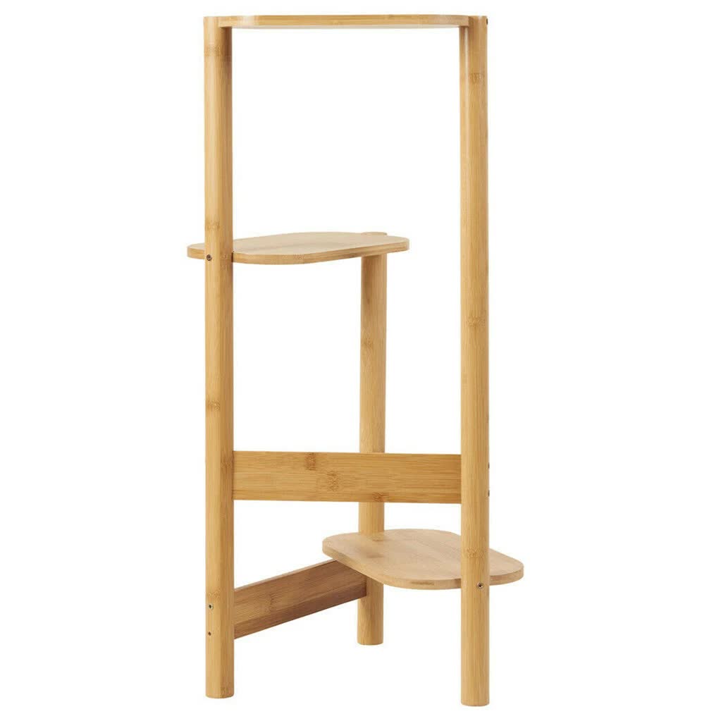 3-Tier Brown Bamboo Plant Stand Bonsai Holder - Image 3