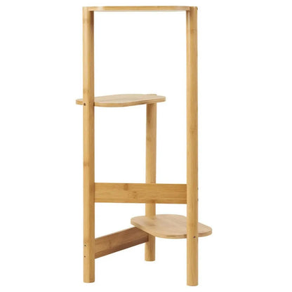 3-Tier Brown Bamboo Plant Stand Bonsai Holder - Image 3