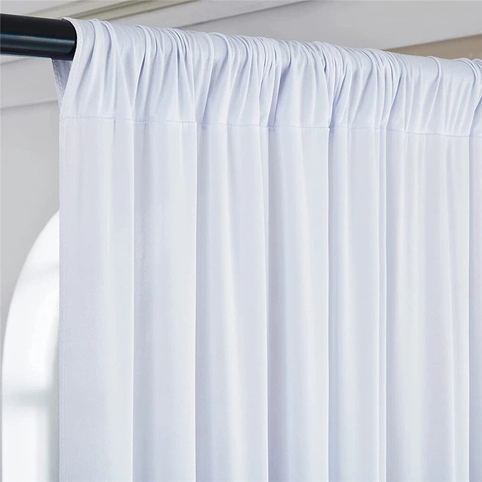 Large 3×3 m White Wedding Backdrop Curtains for Baby Shower and Birthday Decor - Image 2
