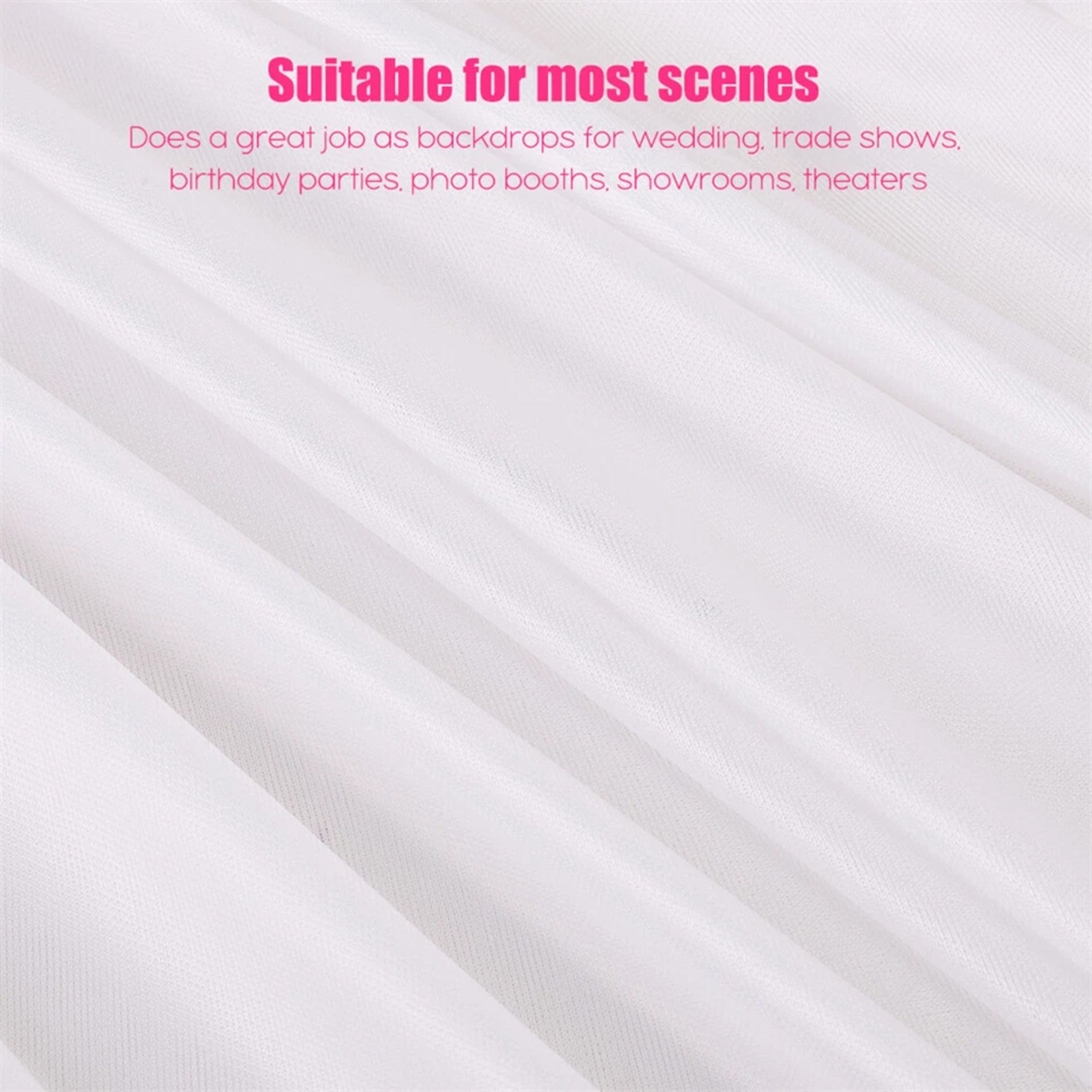 Large 3×3 m White Wedding Backdrop Curtains for Baby Shower and Birthday Decor - Image 4