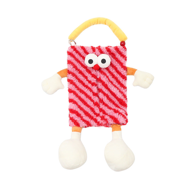 Red Striped Tissue Holder for Car - Fun Design - Image 2