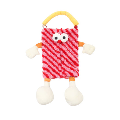 Red Striped Tissue Holder for Car - Fun Design - Image 2