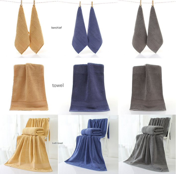Yellow Luxury 100% Cotton Towel Set - 3-Piece Combed Cotton Bath Towel Set - Image 3