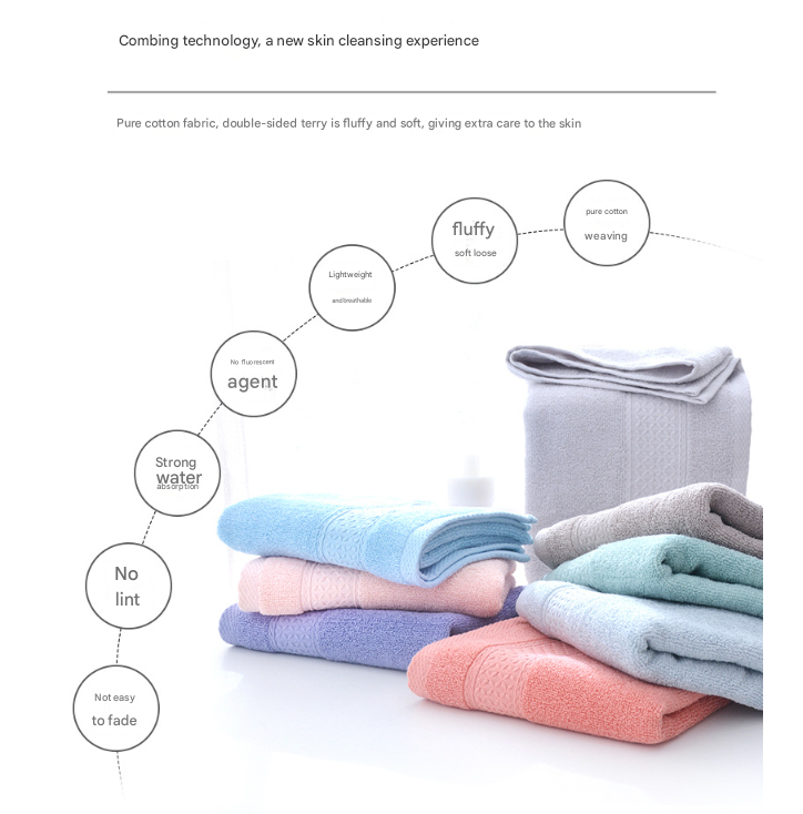Grey Luxury 6-Piece 100% Cotton Towel Set - 2 Bath Towels, 2 Hand Towels, 2 Face Towels - Image 3