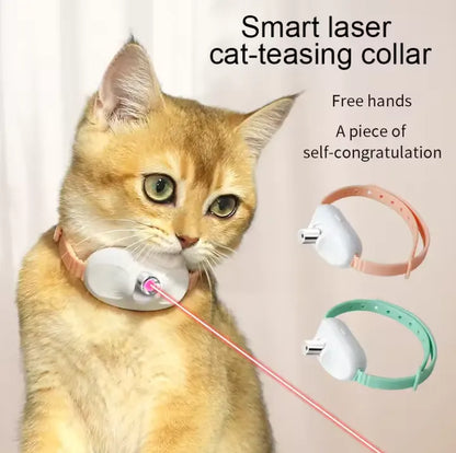 3 Pcs Pink Smart Laser Pointer Collar for Cats - Automatic Interactive Toy with Two Play Modes - Image 2