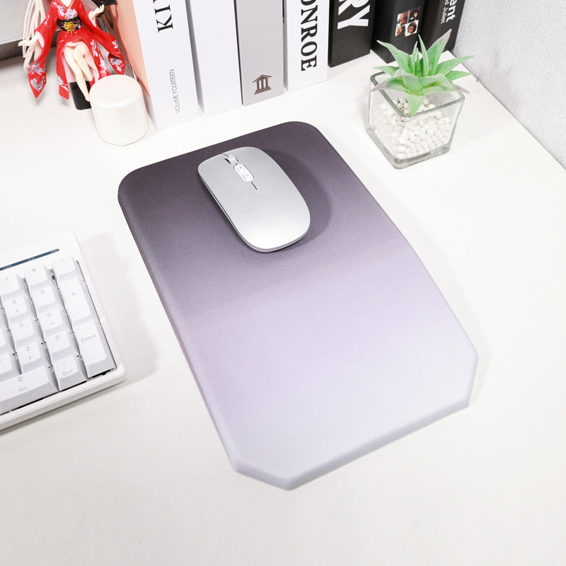 Gradual Pink Ergonomic PU Anti-Slip Mouse Pad with Wrist Support - Rectangular Gradient Desk Mat for Gaming and Office Use - Image 4