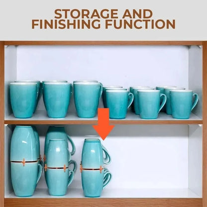 3 Pcs Orange Adjustable Cup Holder for Mugs, Glasses, and Cups – Stackable, Space-Saving Design, 6.5cm Diameter - Image 4